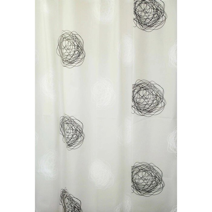 Штора для ванных комнат Pamuk, цвет бежевый/коричневый, 180х200 см от компании Интернет-гипермаркет «MALL24» - фото 1