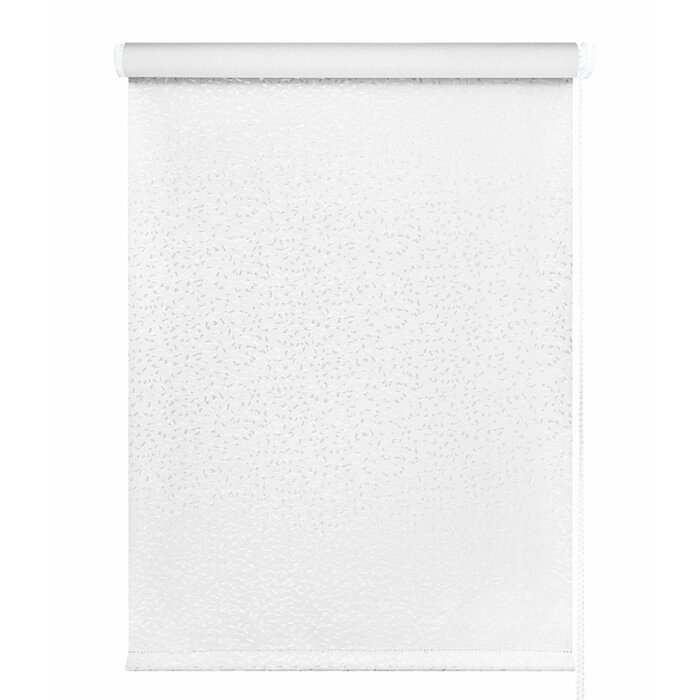 Штора рулонная блэкаут "Кристалл", 140х175 см, цвет белый от компании Интернет-гипермаркет «MALL24» - фото 1