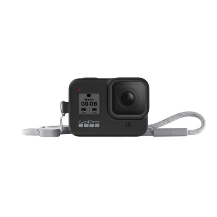 Силиконовый чехол с ремешком для камеры HERO8 GoPro AJSST-001, чёрный от компании Интернет-гипермаркет «MALL24» - фото 1