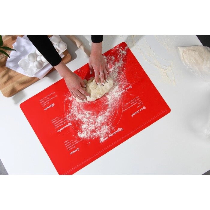 Силиконовый коврик для выпечки "Идеальное тесто", 64 х 45 см от компании Интернет-гипермаркет «MALL24» - фото 1
