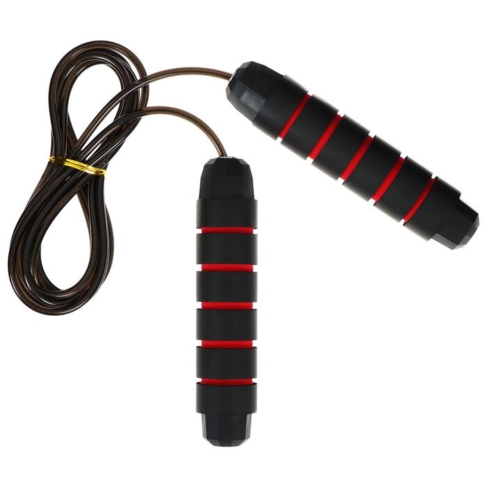 Скакалка для фитнеса скоростная с подшипником 280 см, цвет черно-красный от компании Интернет-гипермаркет «MALL24» - фото 1
