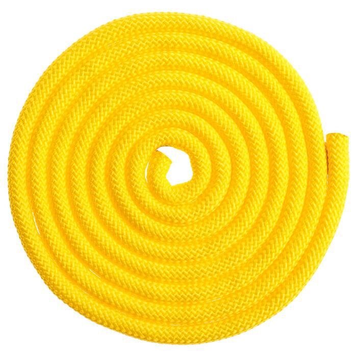 Скакалка гимнастическая утяжелённая, 3 м, 180 г, цвет жёлтый от компании Интернет-гипермаркет «MALL24» - фото 1