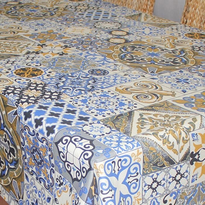 Скатерть "ALBA" Мозаика, 140х180 см, синий от компании Интернет-гипермаркет «MALL24» - фото 1