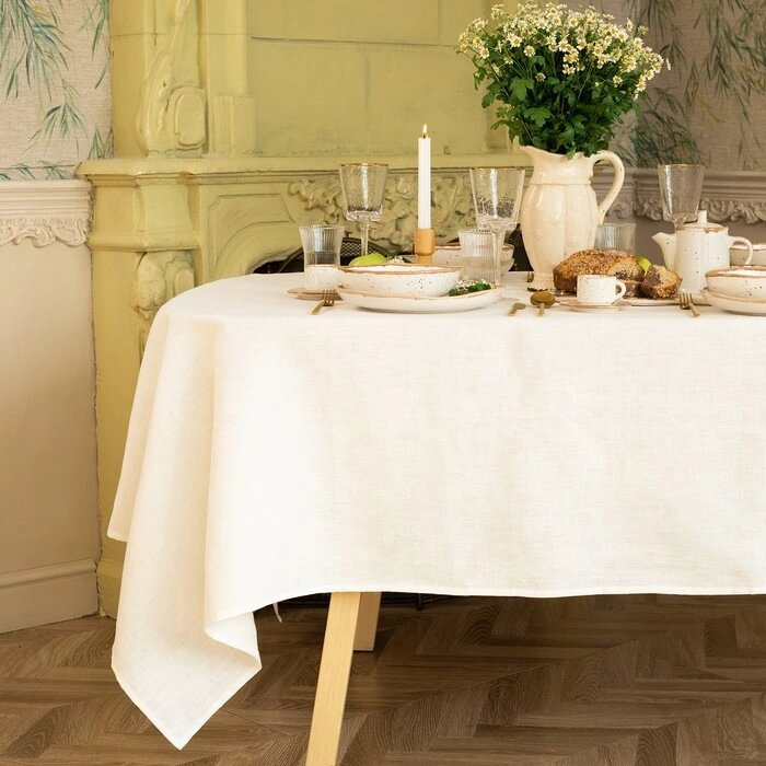 Скатерть Этель Кitchen linen 176х176 см, 100% лён 240 г/м2 от компании Интернет-гипермаркет «MALL24» - фото 1