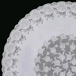 Скатерть Towa "Ажурная" Dia Rose, круг 152 см, цвет белый