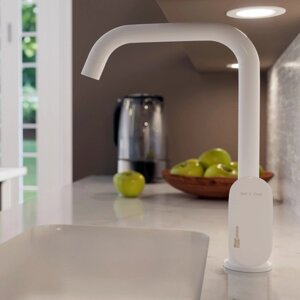 Смеситель для кухни WasserKraft Glan 8507, однорычажный, длинна излива 192 мм, белый