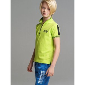 Сорочка трикотажная с воротником поло для мальчиков, рост 128 см
