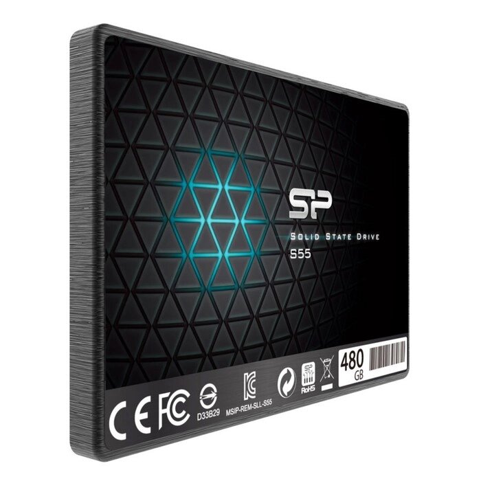 SSD накопитель Silicon Power Slim S55 480Gb (SP480GBSS3S55S25) SATA-III от компании Интернет-гипермаркет «MALL24» - фото 1