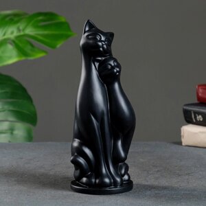 Статуэтка "Пара кошек" черная 27см