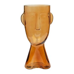 Стеклянная ваза "Фейс", 161531,5 см, цвет жёлтый