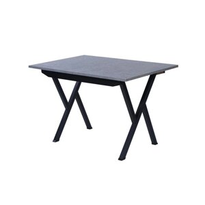 Стол нераздвижной "Лофт", 1200 800 780 мм, пластик, опора №1 чёрная, цвет графит