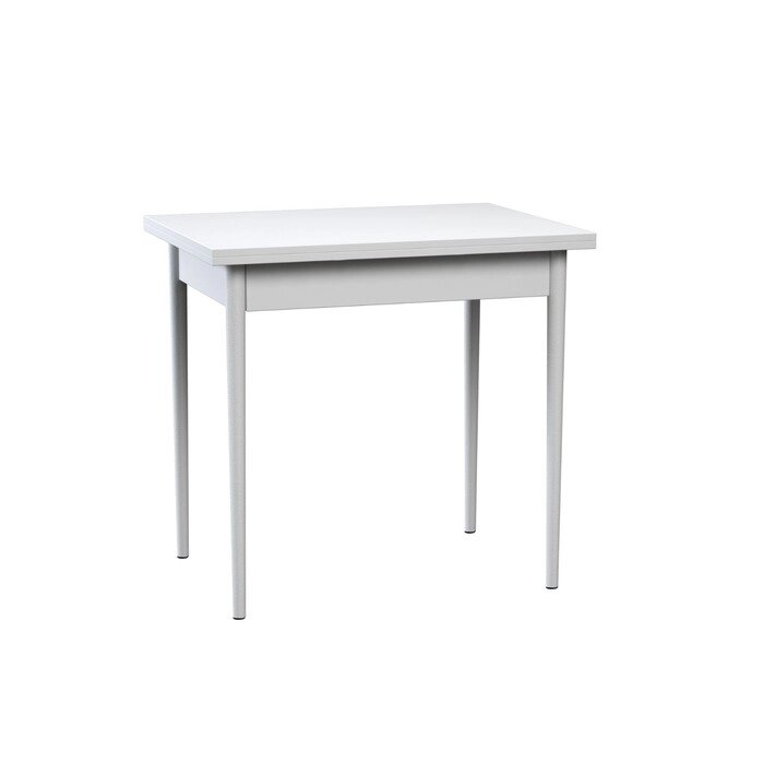 Стол поворотно-откидной "Пируэт", 800(1200)  600  750 мм, опора редуцированная, цвет белый от компании Интернет-гипермаркет «MALL24» - фото 1