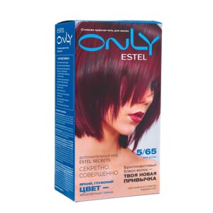 Стойкая краска-гель для волос ESTEL ONLY светлый шатен, фиолетово-красный