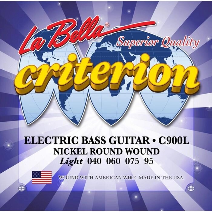 Струны для 4-струнной бас-гитары La Bella C900L Criterion Light от компании Интернет-гипермаркет «MALL24» - фото 1