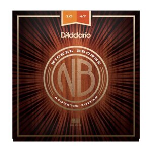 Струны для акустической гитары D'Addario NB1047 Nickel Bronze, Extra Light, 10-47