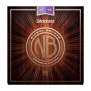 Струны для акустической гитары D'Addario NB1152 Nickel Bronze, Custom Light, 11-52