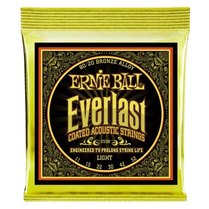 Струны для акустической гитары ERNIE BALL 2558, (11-15-22w-30-42-52) от компании Интернет-гипермаркет «MALL24» - фото 1