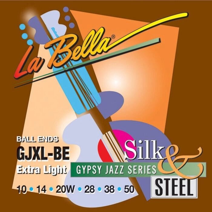 Струны для акустической гитары La Bella GJXL-BE Gypsy Jazz Extra Light, 10-50 от компании Интернет-гипермаркет «MALL24» - фото 1