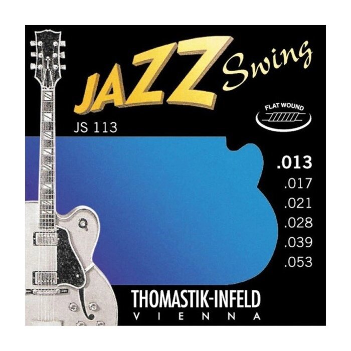 Струны для акустической гитары Thomastik JS113 Jazz Swing Medium, сталь/никель, 13-53 от компании Интернет-гипермаркет «MALL24» - фото 1