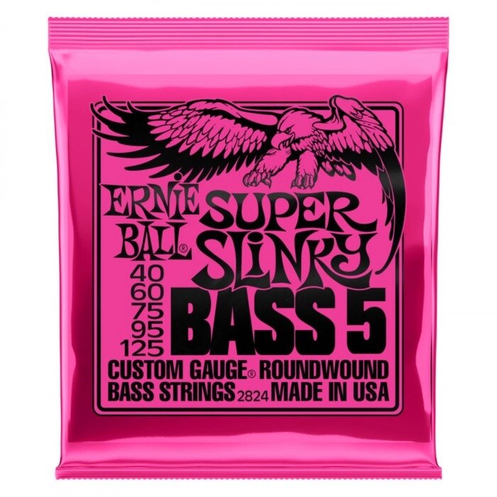 Струны для бас-гитары ERNIE BALL 2824 Nickel Wound Bass Super Slinky 5 (40-60-75-95-125 от компании Интернет-гипермаркет «MALL24» - фото 1