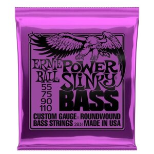 Струны для бас гитары ERNIE BALL 2831 - Nickel Wound Bass Power Slinky (55 - 75 - 90 - 110) 663371