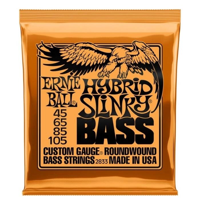Струны для бас гитары ERNIE BALL 2833 - Nickel Wound Bass Hybrid Slinky (45 - 65 - 85 - 105)   66337 от компании Интернет-гипермаркет «MALL24» - фото 1