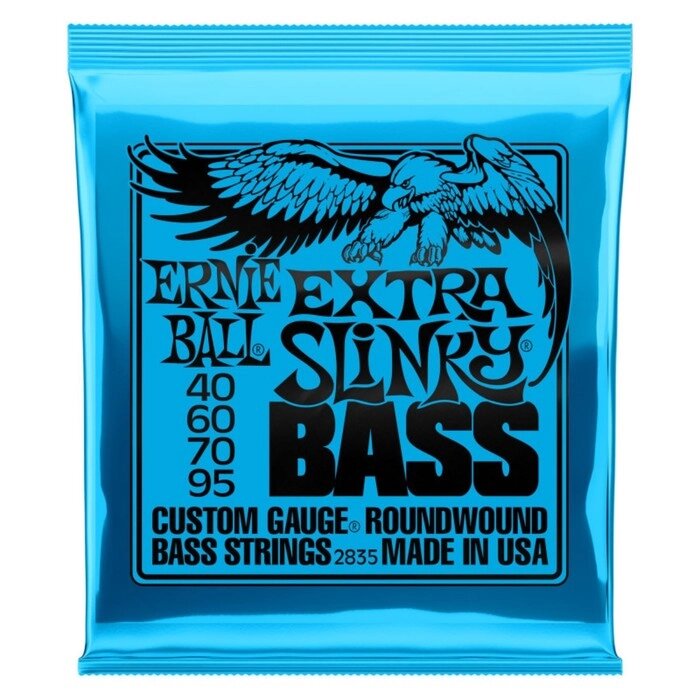 Струны для бас-гитары ERNIE BALL 2835 Nickel Wound Bass Extra Slinky (40-60-70-95) от компании Интернет-гипермаркет «MALL24» - фото 1