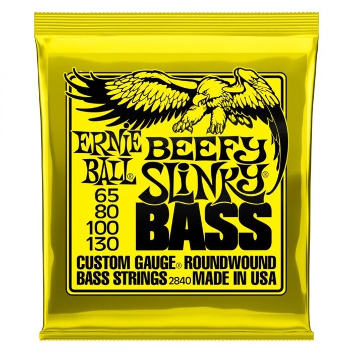Струны для бас-гитары ERNIE BALL 2840 Nickel Wound Bass Beefy Slinky (65-80-100-130) от компании Интернет-гипермаркет «MALL24» - фото 1