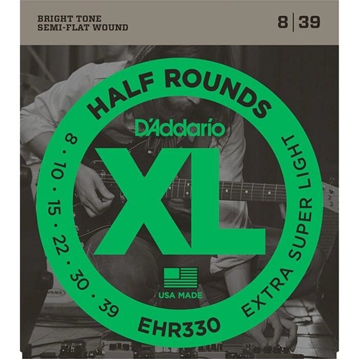 Струны для электрогитары D'Addario EHR330 Half Round, Extra-Super Light, 8-39 от компании Интернет-гипермаркет «MALL24» - фото 1