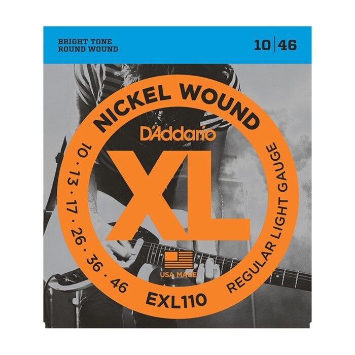 Струны для электрогитары D`Addario EXL110 XL NICKEL WOUND  Regular Light 10-46 от компании Интернет-гипермаркет «MALL24» - фото 1