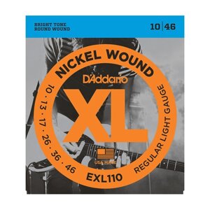 Струны для электрогитары D`Addario EXL110 XL NICKEL WOUND Regular Light 10-46