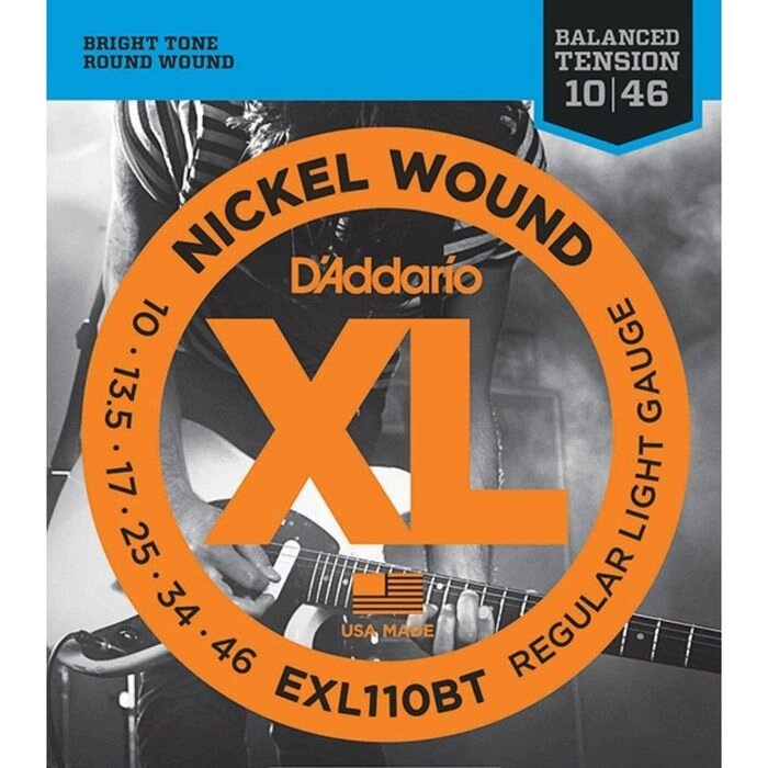 Струны для электрогитары D'Addario EXL110BT Nickel Wound Regular Light, 10-46 от компании Интернет-гипермаркет «MALL24» - фото 1