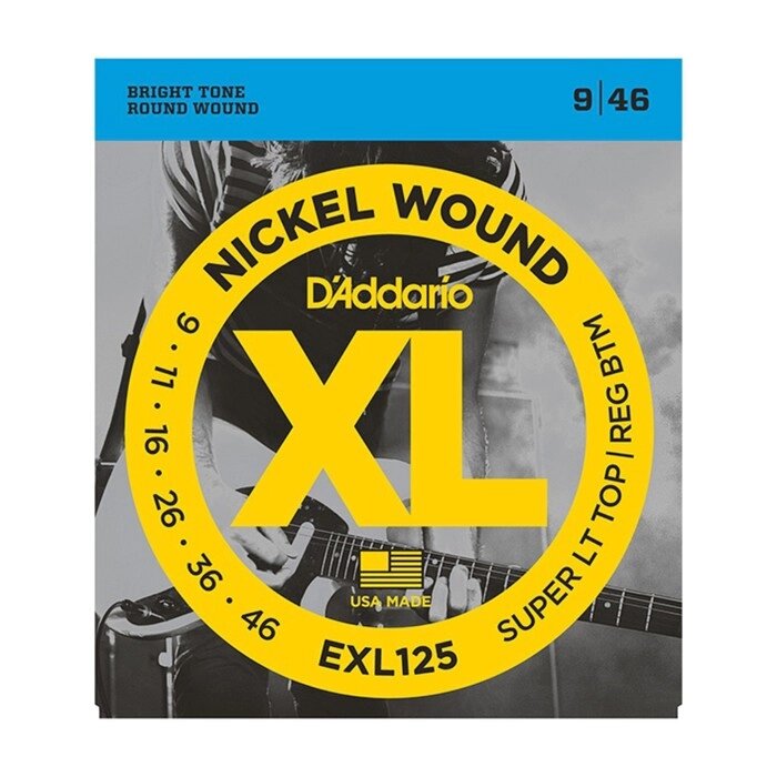 Струны для электрогитары D`Addario EXL125 XL NICKEL WOUND  Super Light  9-46 от компании Интернет-гипермаркет «MALL24» - фото 1