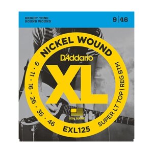 Струны для электрогитары D`Addario EXL125 XL NICKEL WOUND Super Light 9-46