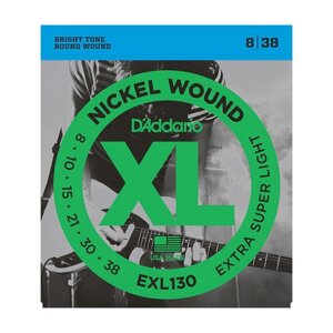 Струны для электрогитары D`Addario EXL130 XL NICKEL WOUND Extra Super Light 8-38