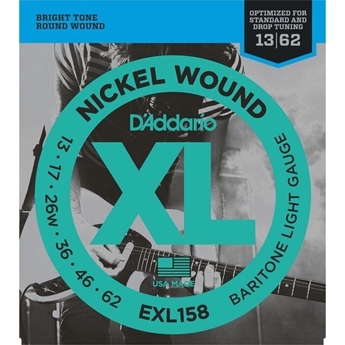 Струны для электрогитары D`Addario EXL158 XL NICKEL WOUND Baritone-Light 13-62 от компании Интернет-гипермаркет «MALL24» - фото 1