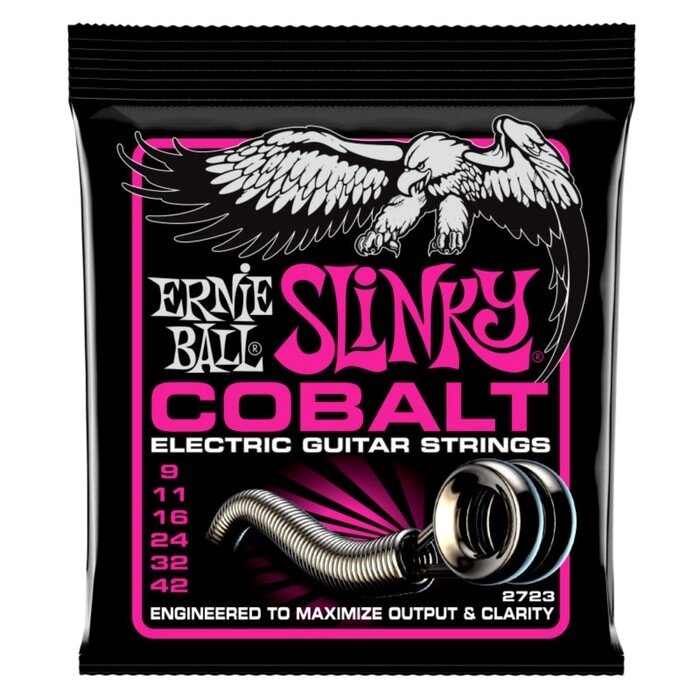 Струны для электрогитары ERNIE BALL 2723 Cobalt Super Slinky (9-11-16-24-32-42) от компании Интернет-гипермаркет «MALL24» - фото 1