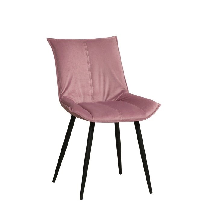 Стул "Фло", цвет велюр тенерифе розовый / металл чёрный от компании Интернет-гипермаркет «MALL24» - фото 1