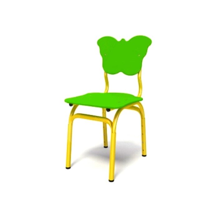 Стул регулируемый "Бабочка", 410340680 мм, гр. 1-3, цвет зелёный / каркас жёлтый от компании Интернет-гипермаркет «MALL24» - фото 1