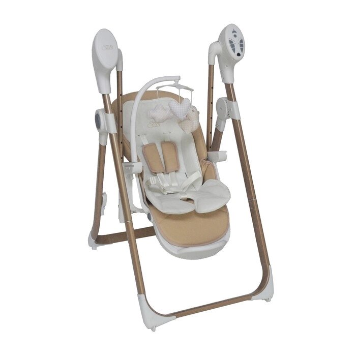 Стульчик для кормления Sweet Baby Fiesta Gold Beige, с функцией электрокачелей от компании Интернет-гипермаркет «MALL24» - фото 1