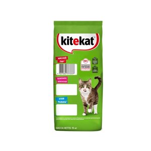 Сухой корм KiteKat "Мясной пир" для кошек, 15 кг