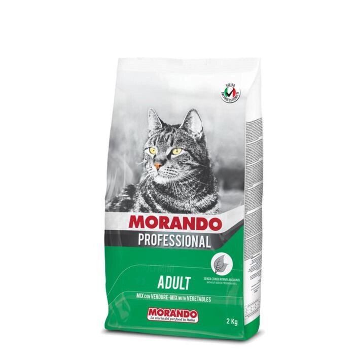 Сухой корм Morando Professional Gatto для кошек, микс с овощами, 2 кг от компании Интернет-гипермаркет «MALL24» - фото 1