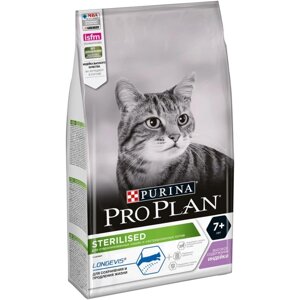 Сухой корм PRO PLAN для стерилизованных кошек старше 7 лет, индейка, 1.5 кг