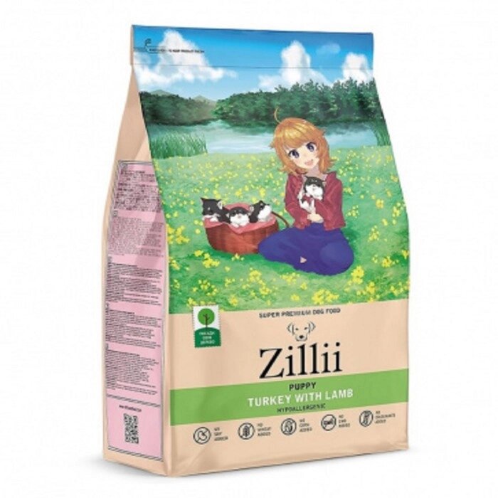 Сухой корм ZILLII Puppy для щенков, индейка и ягненок, 3 кг от компании Интернет-гипермаркет «MALL24» - фото 1