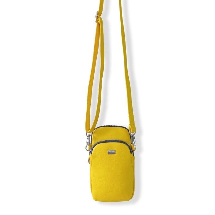 Сумка кросс-боди, отдел на молнии, цвет жёлтый от компании Интернет-гипермаркет «MALL24» - фото 1