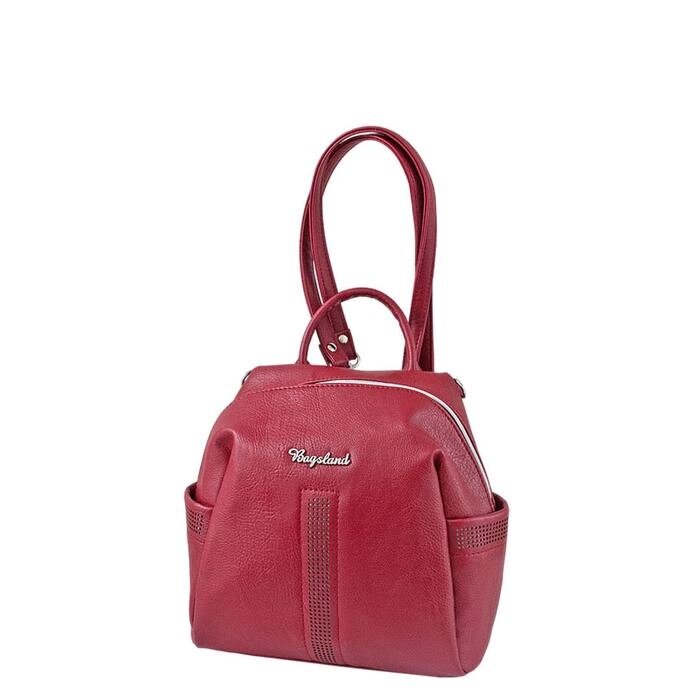 Сумка-рюкзак иск. кожа, молния, цвет красный от компании Интернет-гипермаркет «MALL24» - фото 1
