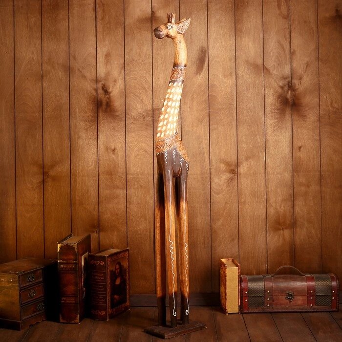 Сувенир дерево "Жираф резной" 100х18,5х11,5 см от компании Интернет-гипермаркет «MALL24» - фото 1