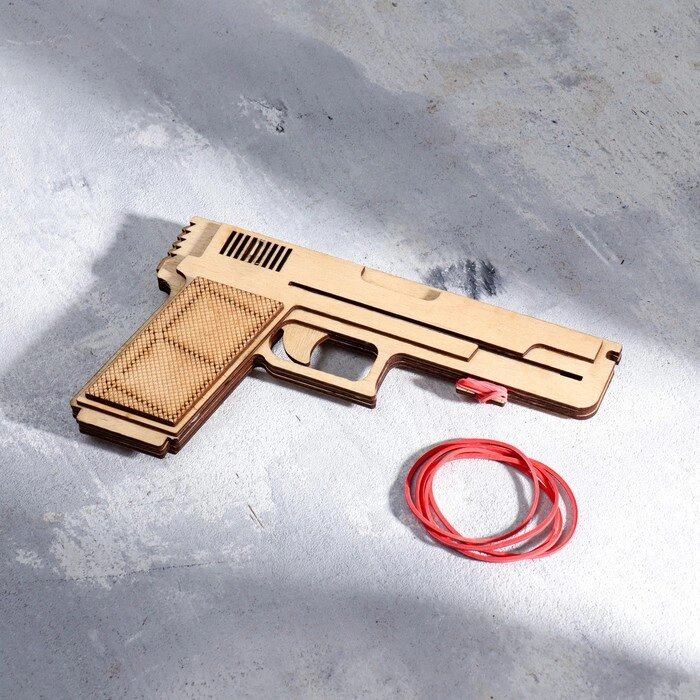 Сувенир деревянный пистолет резинкострел ТТ, стреляет резинками от компании Интернет-гипермаркет «MALL24» - фото 1