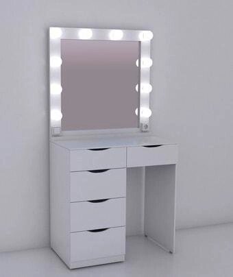 SV-02 B Стол макияжный со встроенным зеркалом и подсветкой (венге) от компании Интернет-гипермаркет «MALL24» - фото 1