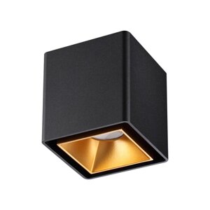 Светильник OVER, 10Вт LED, 4000К, 800лм, цвет черный/золото